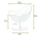 Transparent Waved Cup 0.25oz L:2.9in W:2.6in H:2.75in - 12 pcs Transparent Waved Cup 0.25oz L:2.9in W:2.6in H:2.75in - 12 pcs